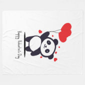 Couverture Polaire joyeuse Saint Valentin (Devant (Horizontal))