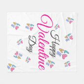 Couverture Polaire Joyeuse Saint-Valentin (Devant (Horizontal))
