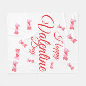 Couverture Polaire Joyeuse Saint-Valentin (Devant (Horizontal))
