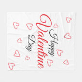 Couverture Polaire Joyeuse Saint-Valentin (Devant (Horizontal))