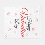 Couverture Polaire Joyeuse Saint-Valentin (Devant (Horizontal))