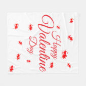 Couverture Polaire Joyeuse Saint-Valentin (Devant (Horizontal))