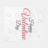 Couverture Polaire Joyeuse Saint-Valentin (Devant (Horizontal))