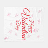Couverture Polaire Joyeuse Saint-Valentin (Devant (Horizontal))