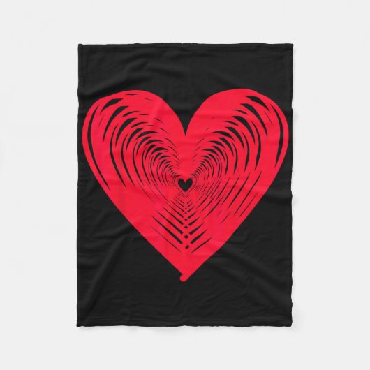 Couverture Polaire Joyeuse Saint-Valentin Cœur d'amour  (Devant)