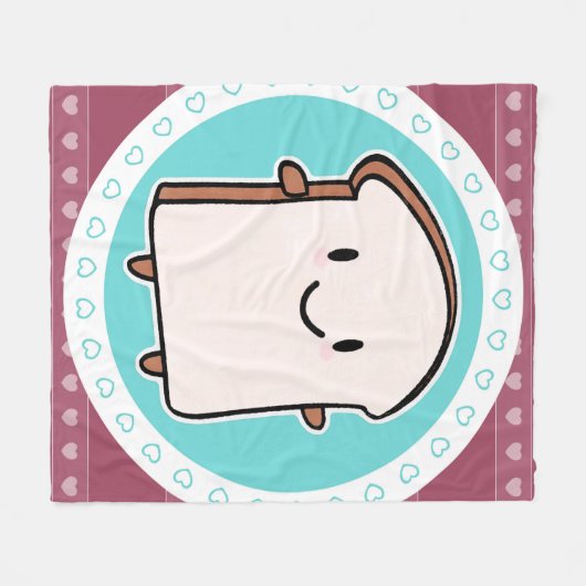 Couverture Polaire Joyeuse tranche de pain (Devant (Horizontal))