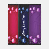 Couverture Polaire Joyeuses ampoules de Noël Blanche en polaire (Devant)