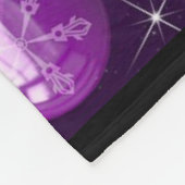 Couverture Polaire Joyeuses ampoules de Noël Blanche en polaire (Coin)