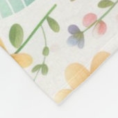 Couverture Polaire Joyeuses Fleurs de Pâques (Coin)