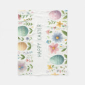 Couverture Polaire Joyeuses Fleurs de Pâques (Devant)