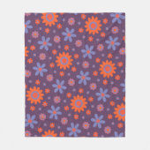 Couverture Polaire Joyeuses Fleurs Rétro mignonnes les années 70 Hipp (Devant)