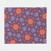 Couverture Polaire Joyeuses Fleurs Rétro mignonnes les années 70 Hipp (Devant (Horizontal))