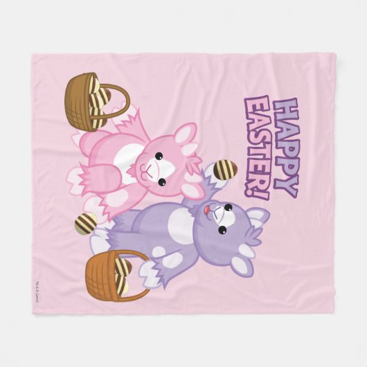 Couverture Polaire Joyeuses Pâques ! (Devant (Horizontal))