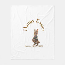 Joyeuses Pâques lapin brun avec oeufs amour ajoute