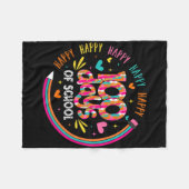 Couverture Polaire Joyeux 100ème Jour De L'École Enseignant 100 Jours (Devant (Horizontal))