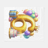 Couverture Polaire Joyeux 6ème Anniversaire (Devant (Horizontal))