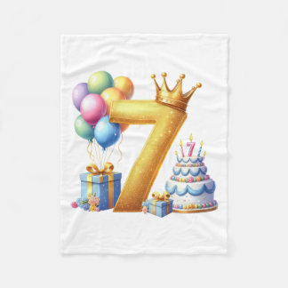 Couverture Polaire Joyeux 7ème Anniversaire