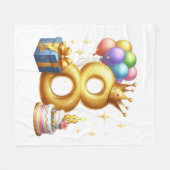 Couverture Polaire Joyeux 8e Anniversaire (Devant (Horizontal))