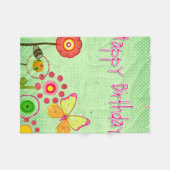 Couverture Polaire Joyeux anniversaire (Devant (Horizontal))