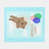 Couverture Polaire Joyeux anniversaire (Devant (Horizontal))