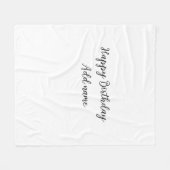 Couverture Polaire Joyeux anniversaire ajouter nom titre simple minim (Devant (Horizontal))