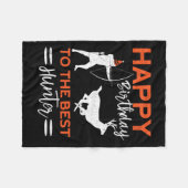 Couverture Polaire Joyeux Anniversaire Au Meilleur Chasseur Fun Deer (Devant (Horizontal))