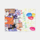 Couverture Polaire Joyeux Anniversaire Chat Bébé Fleece Blanket (Devant (Horizontal))