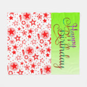 Couverture Polaire JOYEUX ANNIVERSAIRE - design de texte + vos propre (Devant (Horizontal))