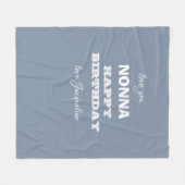 Couverture Polaire Joyeux anniversaire grand-mère NONNA Chic Script N (Devant (Horizontal))