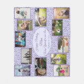 Couverture Polaire Joyeux anniversaire Maman Famille Photo Collage Mo (Devant)