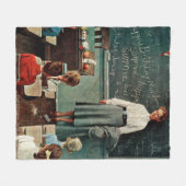 Couverture Polaire Joyeux anniversaire, Miss Jones par Norman Rockwel (Devant (Horizontal))