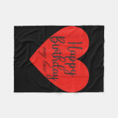 Couverture Polaire Joyeux anniversaire mon amour (Devant (Horizontal))