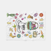Couverture Polaire Joyeux art de Pâques (Devant (Horizontal))