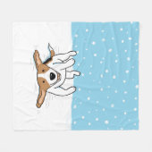 Couverture Polaire Joyeux Beagle de neige Amoureux des chiens vacance (Devant (Horizontal))