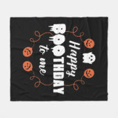 Couverture Polaire Joyeux Boothday To Me Fun Halloween Anniversaire (Devant (Horizontal))