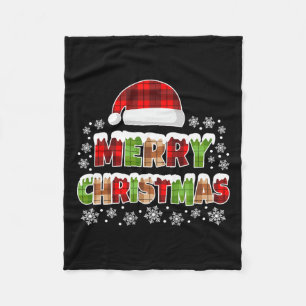 Couverture Polaire Joyeux Buffalo de Noël Plaid Xmas Hommes Femmes En