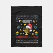Couverture Polaire Joyeux Chrismukkah Funny Hanoukka Noël (Devant)