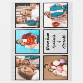 Couverture Polaire Joyeux couple moderne personnalisée photo Valentin (Devant)