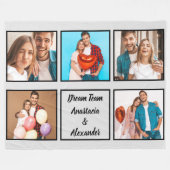 Couverture Polaire Joyeux couple moderne personnalisée photo Valentin (Devant (Horizontal))