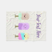 Couverture Polaire Joyeux crème glacée Smiling Bars & Popsicles (Devant (Horizontal))