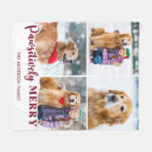 Couverture Polaire Joyeux de façon péremptoire photo de animal de com (Devant (Horizontal))