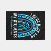 Couverture Polaire Joyeux Enseignant Je Porte Bleu Pour Mes Étudiants (Devant (Horizontal))