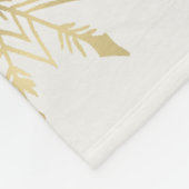 Couverture Polaire Joyeux et brillant Noël à flocon d'or (Coin)