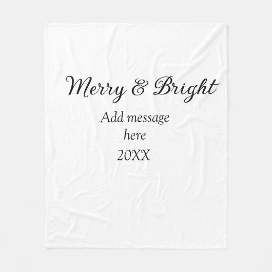 Couverture Polaire Joyeux et brillant Noël vacances ajouter année de  (Devant)