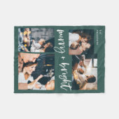 Couverture Polaire Joyeux et lumineux | Multi Photo Grid Christmas (Devant (Horizontal))