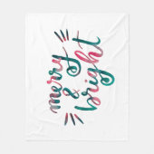 Couverture Polaire Joyeux et lumineux - vert et rose (Devant)