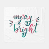 Couverture Polaire Joyeux et lumineux - vert et rose (Devant (Horizontal))