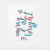 Couverture Polaire Joyeux et lumineux - vert et rouge (Devant)