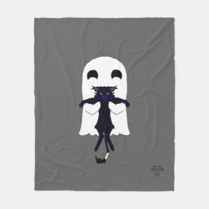 Couverture Polaire Joyeux Fantôme & Chat Noir Gratuit Jetez