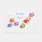 Couverture Polaire Joyeux Flying Birds Baby Fleece Blanket Sparrows (Devant (Horizontal))